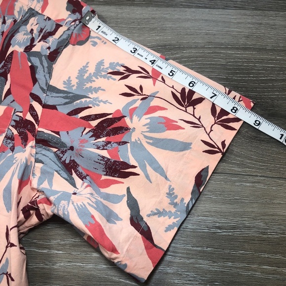 Columbia Mens Pink Orange Floral Hawaiian Button Down Shirt Regular Fit Size XL - Picture 7 of 10
